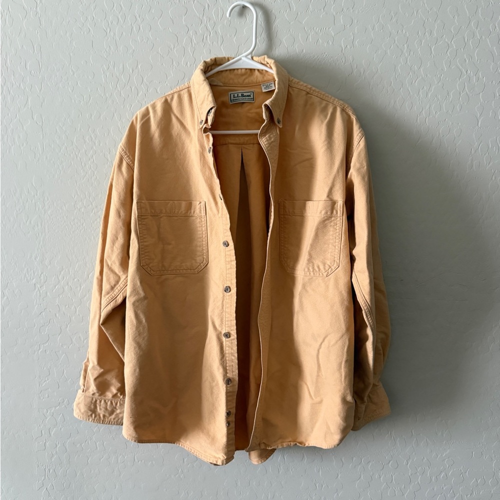 L.L. Bean Men's Light Brown/Orange Shirt Jacket